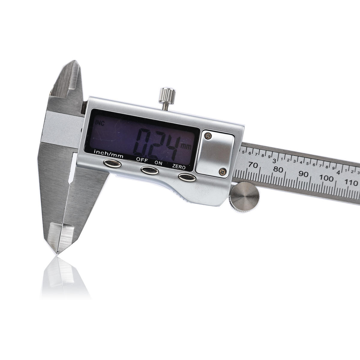 MESSSCHIEBER Digital - 150 mm, 0,01 mm Genauigkeit, LCD, Edelstahl, Tiefenmessung, mm/in, inkl. Etui, Batterie - Multicolor, Kunststoff/Metall (10/10/10cm)
