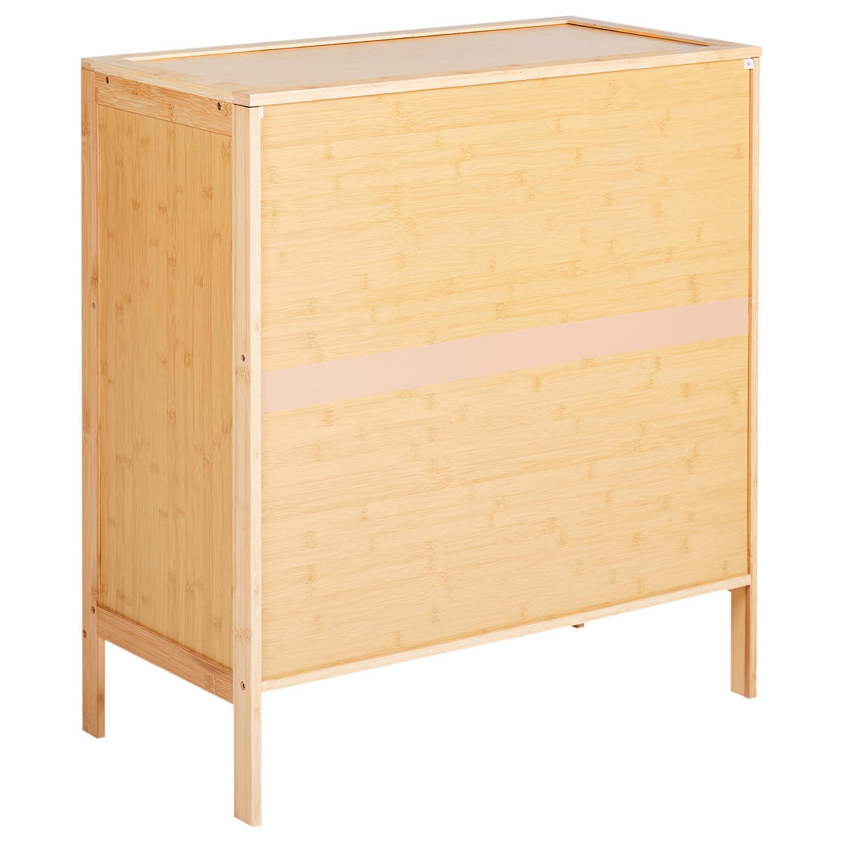 SCHUHSCHRANK Bambus Hellbraun Midwood - Braun, Holz (80/88/40cm) - Beliani