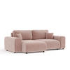 ECKSOFA Zanzibar Grau Samtstoff - Schwarz/Rosa, Holz/Holzwerkstoff (237/144cm) - Maison de Reve