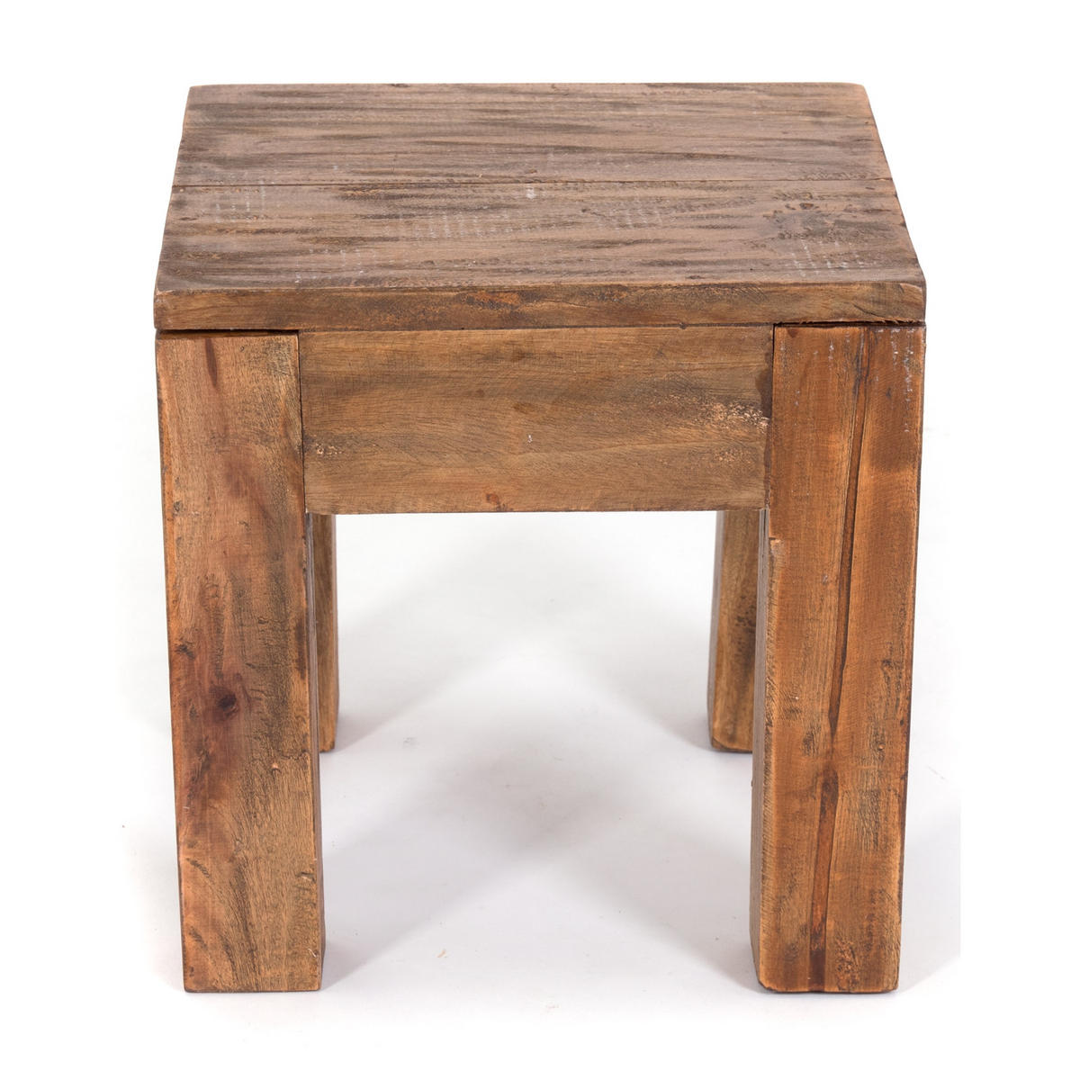 COUCHTISCH SQUARE 30 Recyclingholz massiv naturfarben - Naturfarben, Holz (30/30/30cm) - DESIGN DELIGHTS