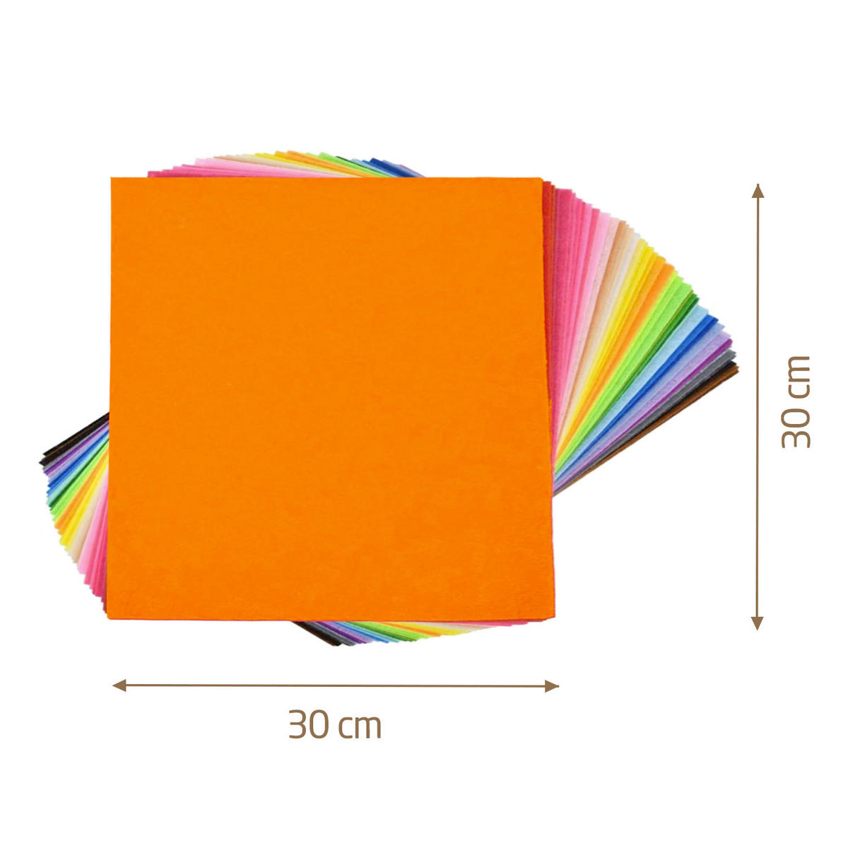 BASTELFILZ 80 Blatt - Gelb, Textil (30/30cm) - Miqio Design