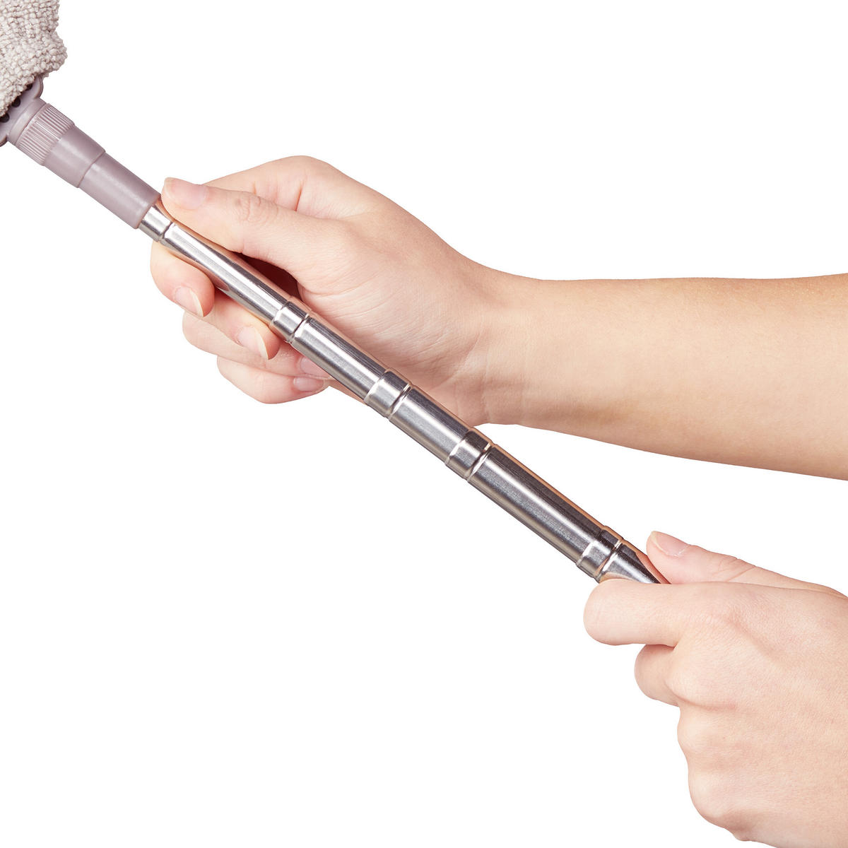 5-TLG.STAUBWEDEL-SET - Grau, Kunststoff/Textil (9/250/9cm) - Relaxdays