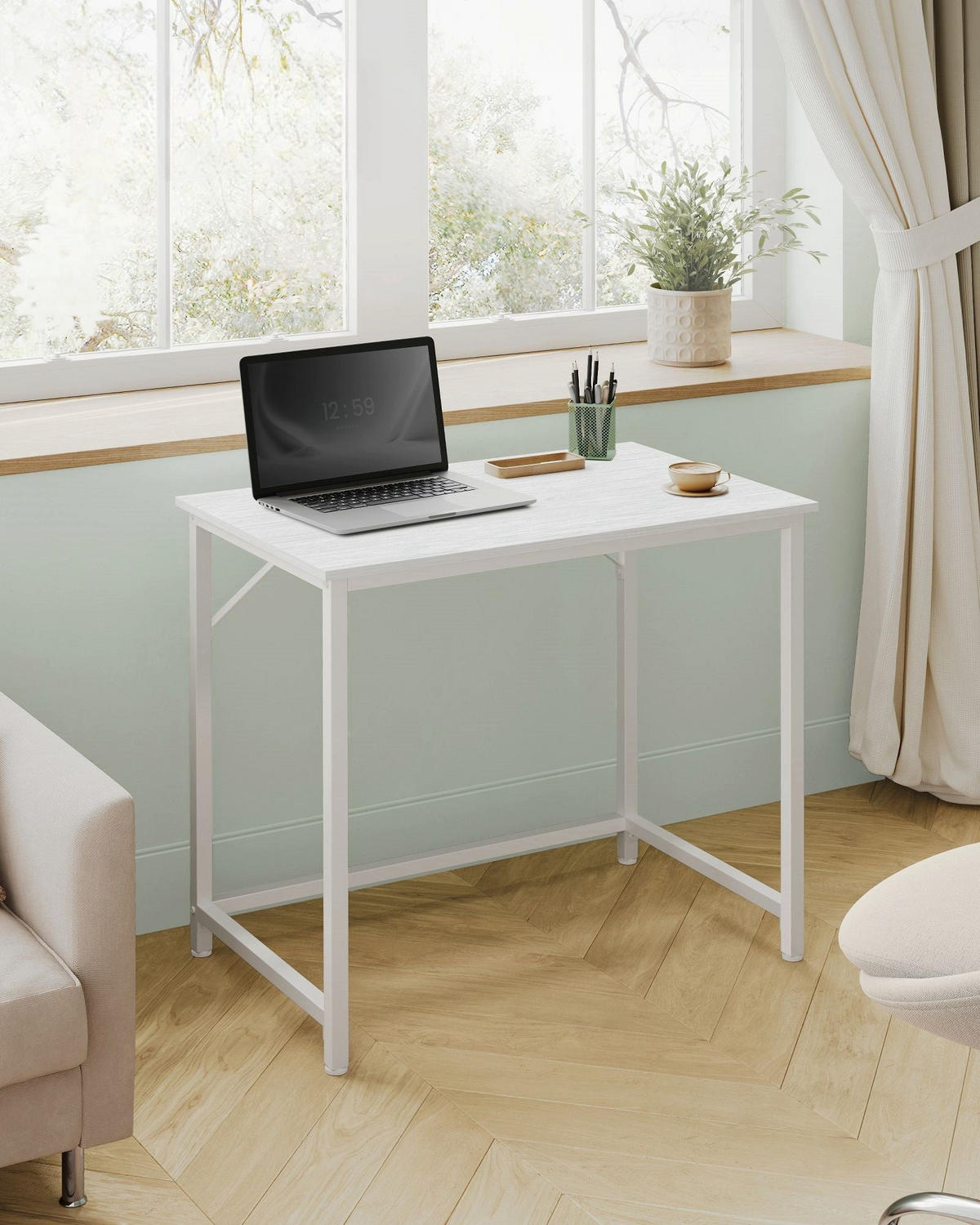 SCHREIBTISCH MANAMA - Weiß, Holzwerkstoff (50/80/76cm) - Hansiro
