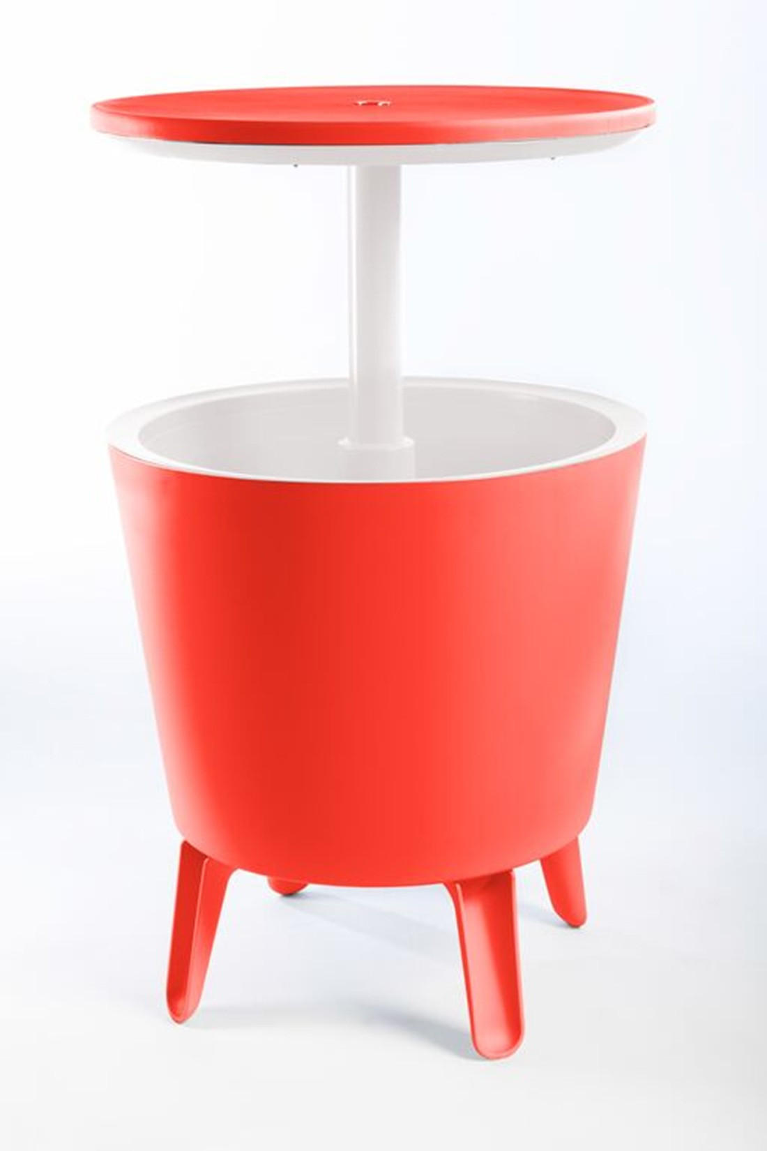 BEISTELLTISCH Cool Bar - Rot, Kunststoff (49.5/49.5/57cm) - Keter