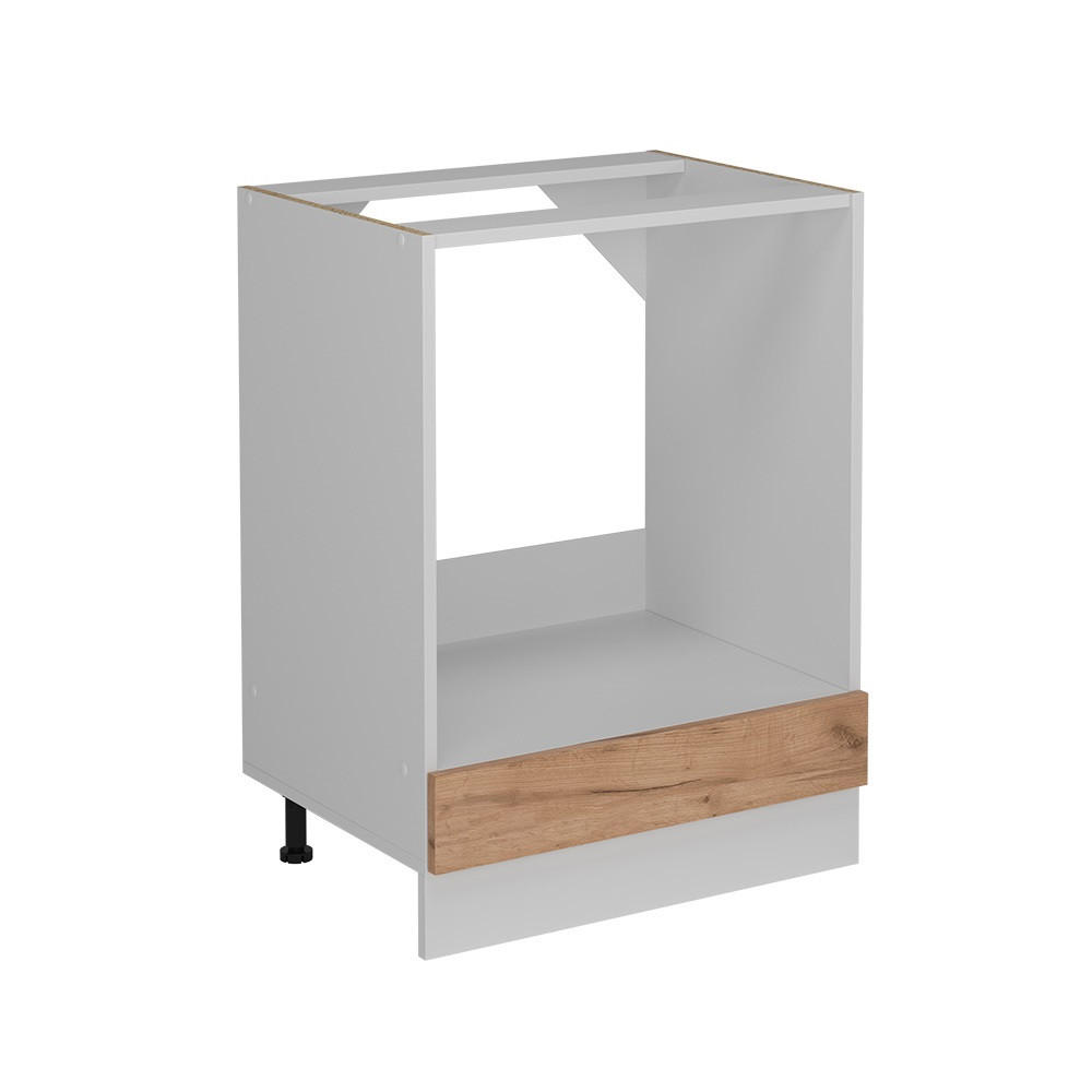 SPISKONVERTERINGSSK&Aring;P R-Line Goldkraft ek 60 cm utan b&auml;nkskiva Honungsek, Vit 81.6/60/46 cm