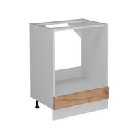 SKŘÍŇKA NA VESTAVĚNOU TROUBU R-Line Zlatý mocný dub - bílá/medově dubová, kompozitní dřevo (60/81.6/46cm) - Vicco