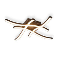 LED-DECKENLEUCHTE Fulbright 42.5/42.5/7 cm - Schwarz, Metall (42.5/42.5/7cm) - Nettlife