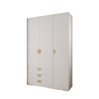 GARDEROBEN-SET 236,7/150/47 - Goldfarben/Schwarz, Holz/Kunststoff (150/236.7/47cm) - Abiks Möbel