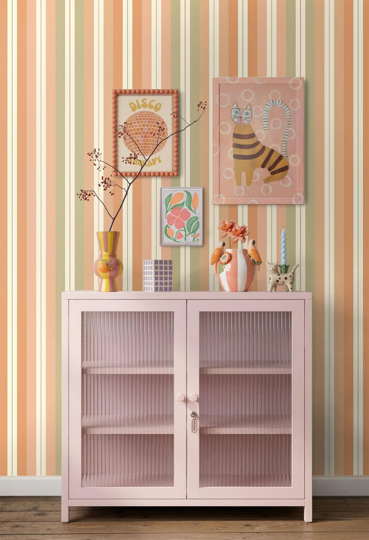 TAPETE Streifen 50 x 900 cm - Terracotta, Papier (50/900cm) - ESTAhome