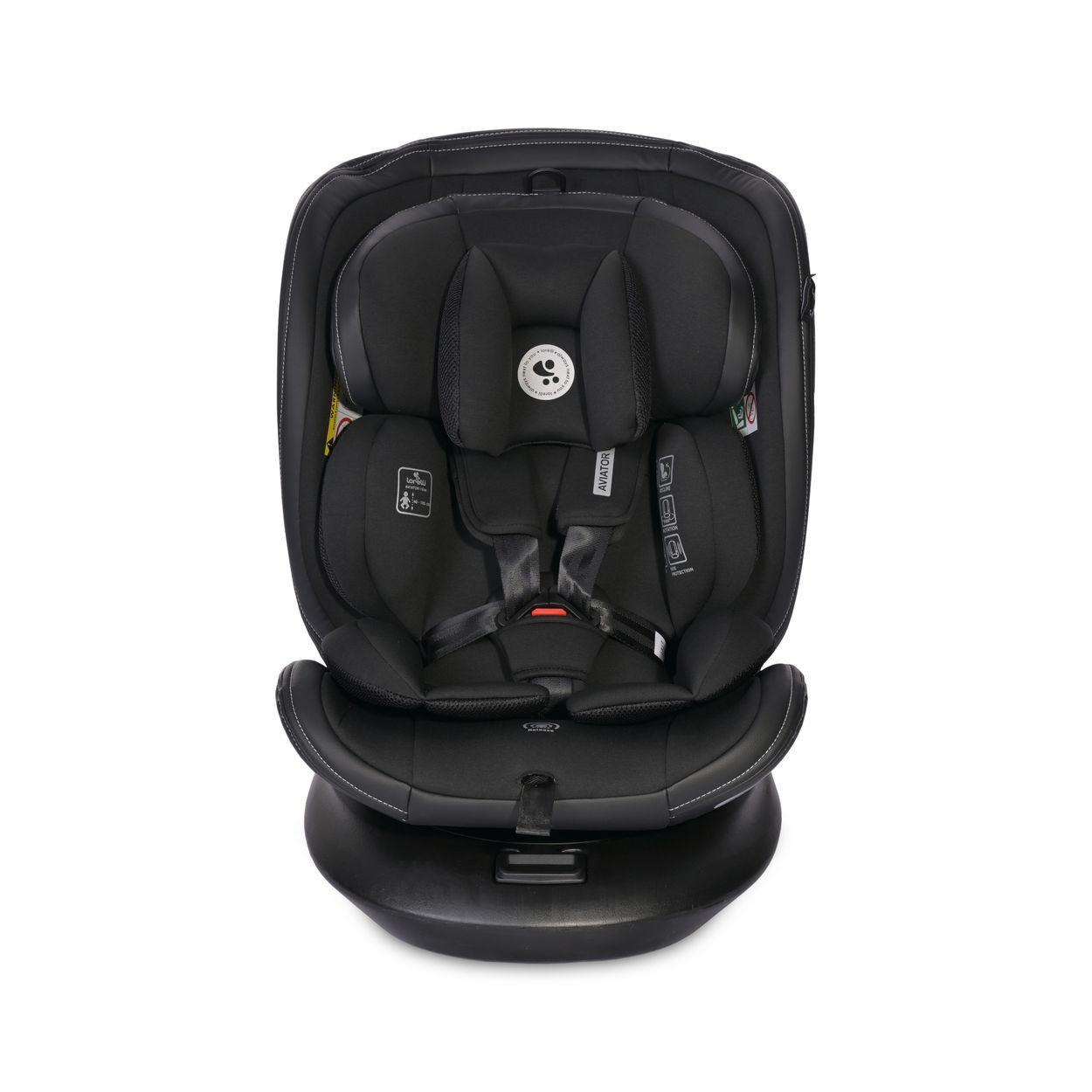KINDERSITZ i-Size Aviator schwarz (40-150cm) 360° drehbar, verstellbar, Isofix - Schwarz, Kunststoff (47/62/52cm) - Lorelli