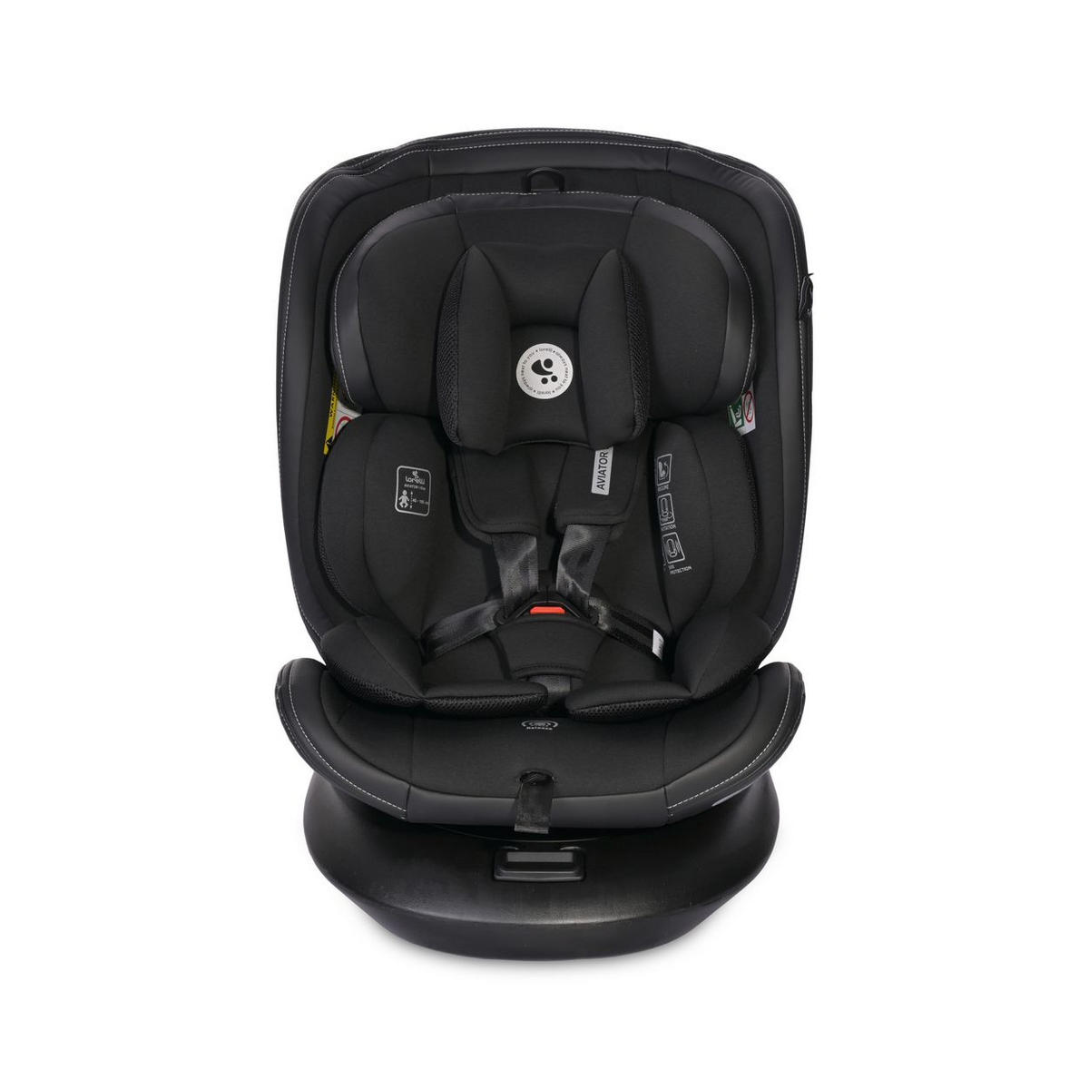 KINDERSITZ i-Size Aviator schwarz (40-150cm) 360° drehbar, verstellbar, Isofix - Schwarz, Kunststoff (47/62/52cm) - Lorelli