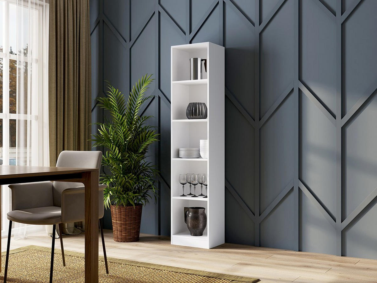 BOKHYLLOR Vit 40/182/30 - Vit, Träbaserade material (40/182/30cm) - RAUMHIRSCH FURNITURE