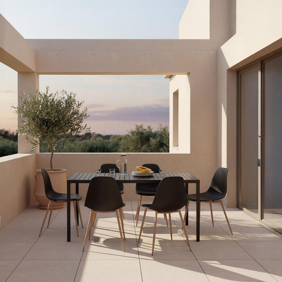 ESSTISCH Jastorf Grau 165 cm x 76 cm - Grau, Kunststoff (85/165/76cm) - Klast Home