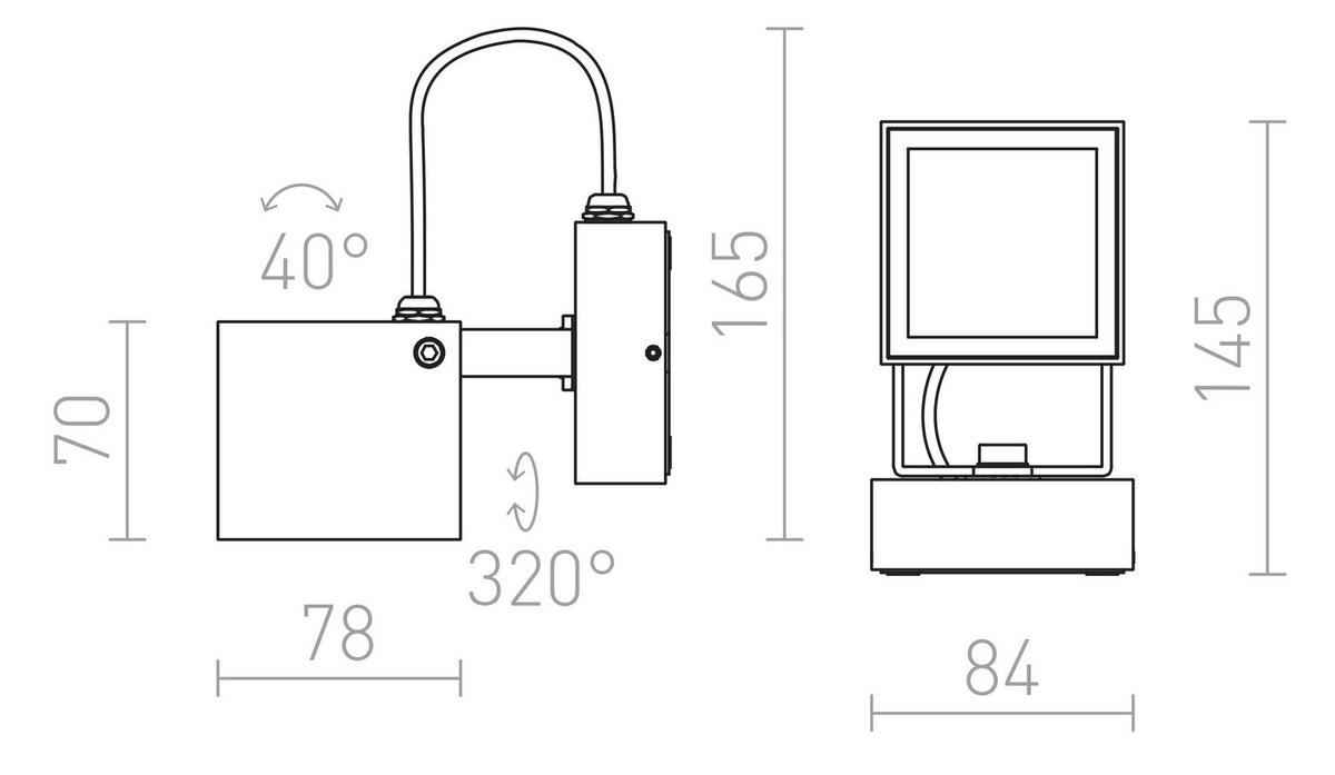 AUSSENLEUCHTE BORA Anthrazitgrau 6 W IP54 - Grau, Metall (17/8/8cm) - Rendl