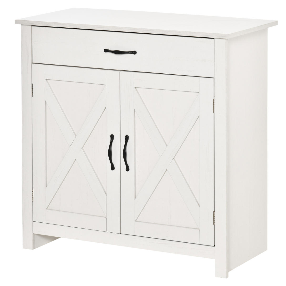 SIDEBOARD Weiß, 2 Türen, 1 Schublade, 80/39,7/80 cm - Weiß, Holz (80/80/39.7cm) - PANGIVO