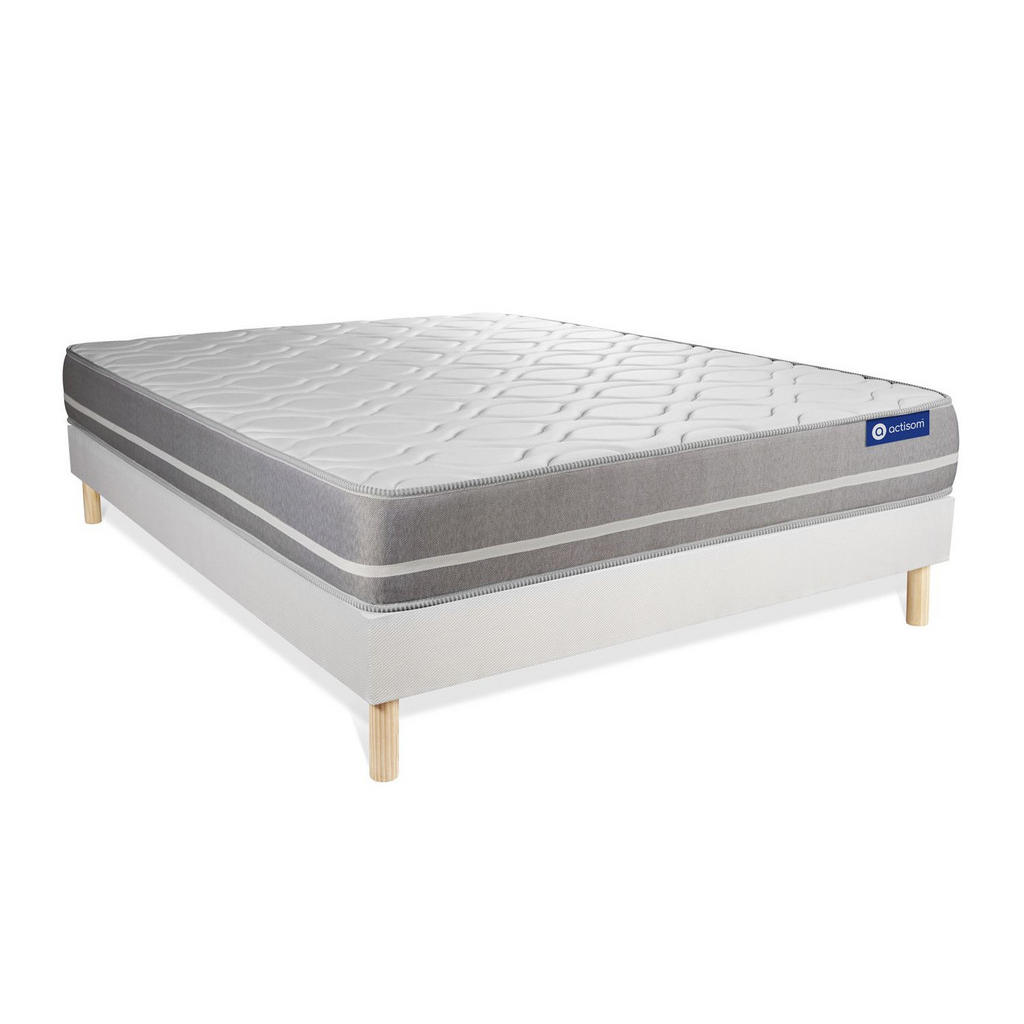 Thumbnail - Actisom Bett, Weiß, Holz, H1, Höhe ca. 20 cm, 150x195 cm, Oeko-Tex® Standard 100, Schlafzimmer, Betten