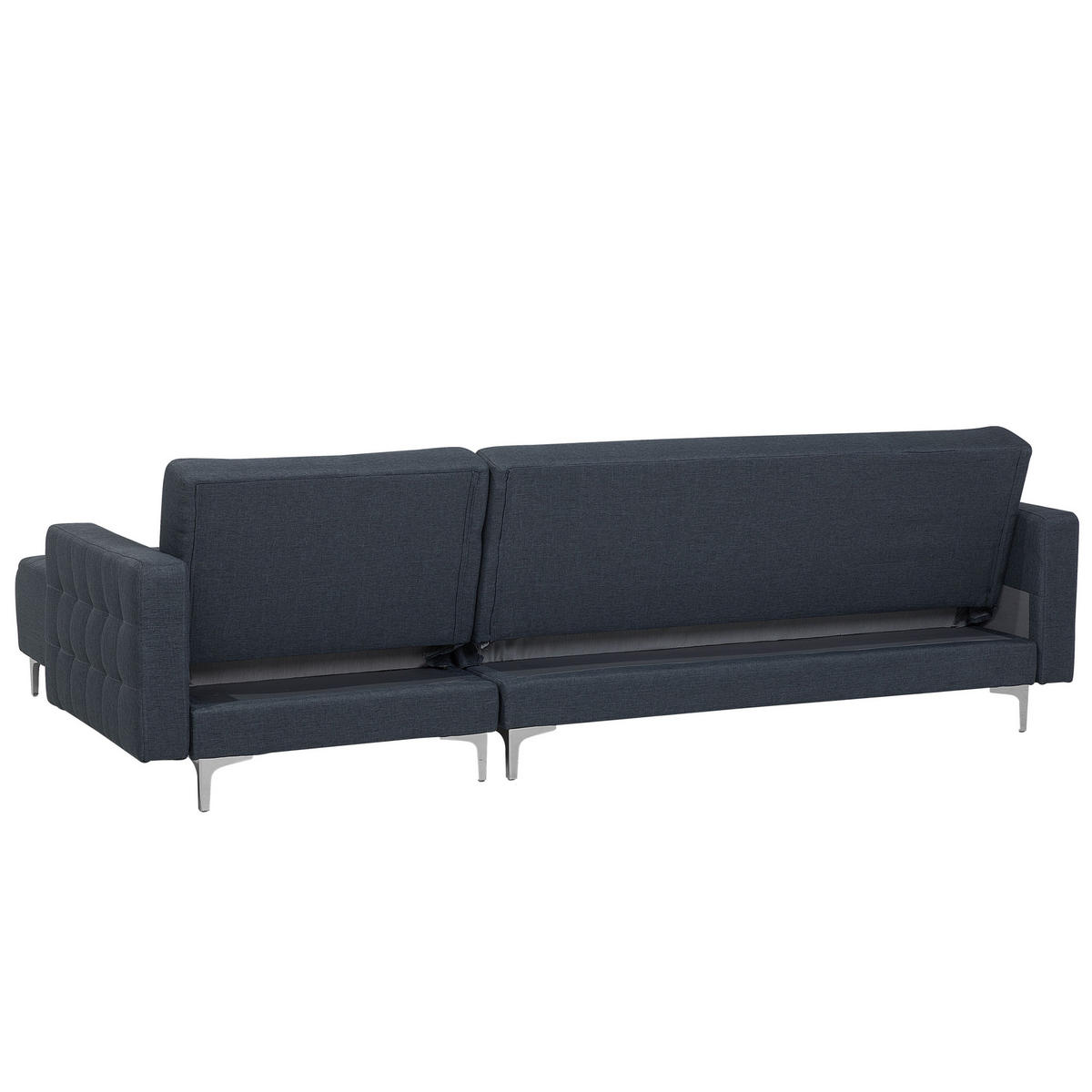 4-SITZER-ECKSOFA Polyester Grau rechtsseitig Aberdeen - Dunkelgrau, Textil (267/168cm) - Beliani