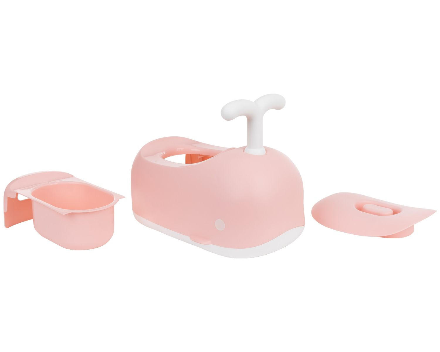 TÖPFCHEN Wal rosa Behälter abnehmbar, Deckel, rutschfeste Basis, Spielgriff, Rückenlehne - Rosa, Kunststoff (24/45cm) - Kikka boo