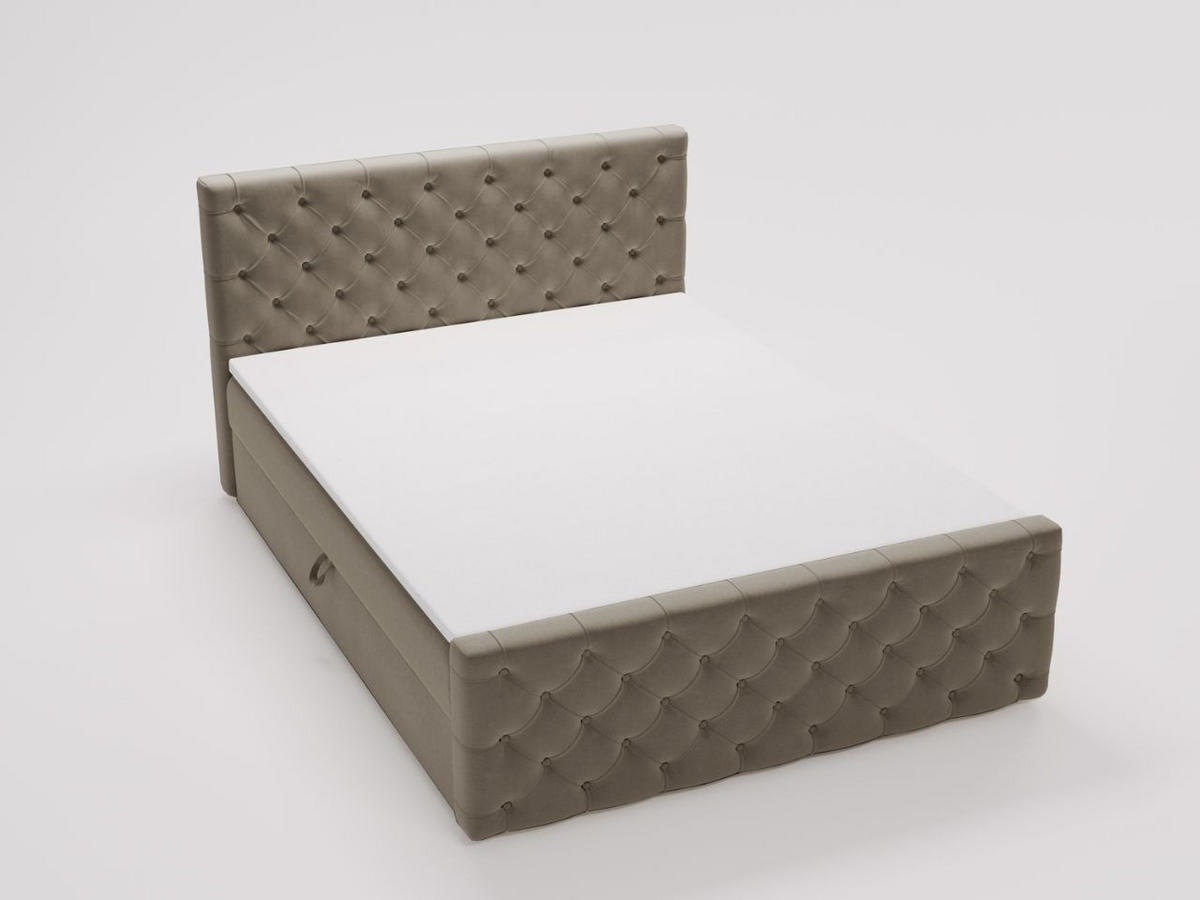 BOXBETT Montego 140x200 Braun - Braun, Holz/Textil (140/200cm) - Graingold