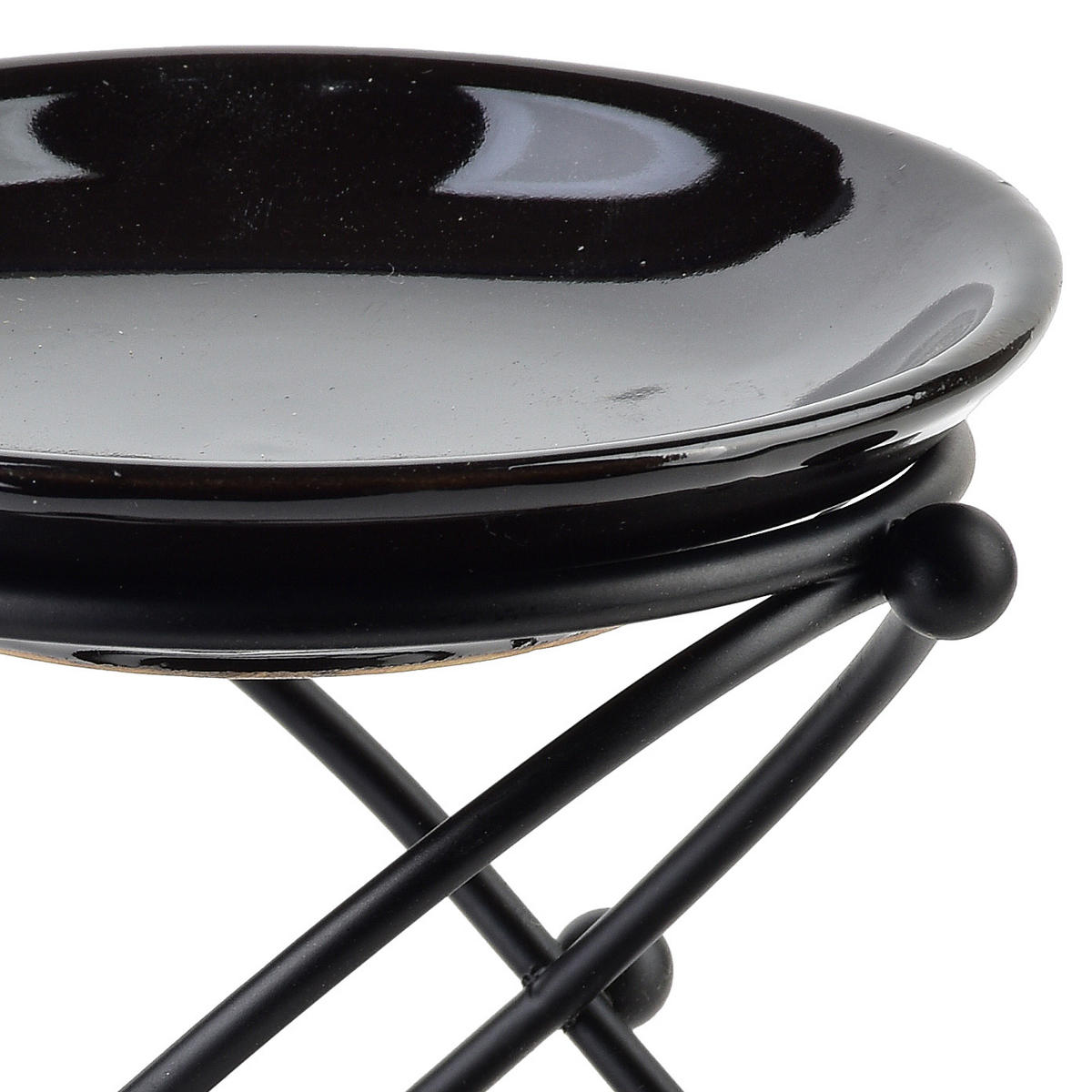 DUFTLAMPE Basic Schwarz 10/10/12 cm Keramik - Schwarz, Keramik (12cm) - Mondex
