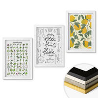 WANDBILDER 3er-Set - 20x30 cm Weißer Rahmen - Bemalte Zitronen-Küchenkräuter - Weiß, Kunststoff (20/30cm) - ArtPrintCave