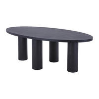 ESSTISCH 8 Personen - Eschenfurnier - Schwarz - FALYN - Schwarz, Holz (220/110/75.5cm) - Vente-Unique