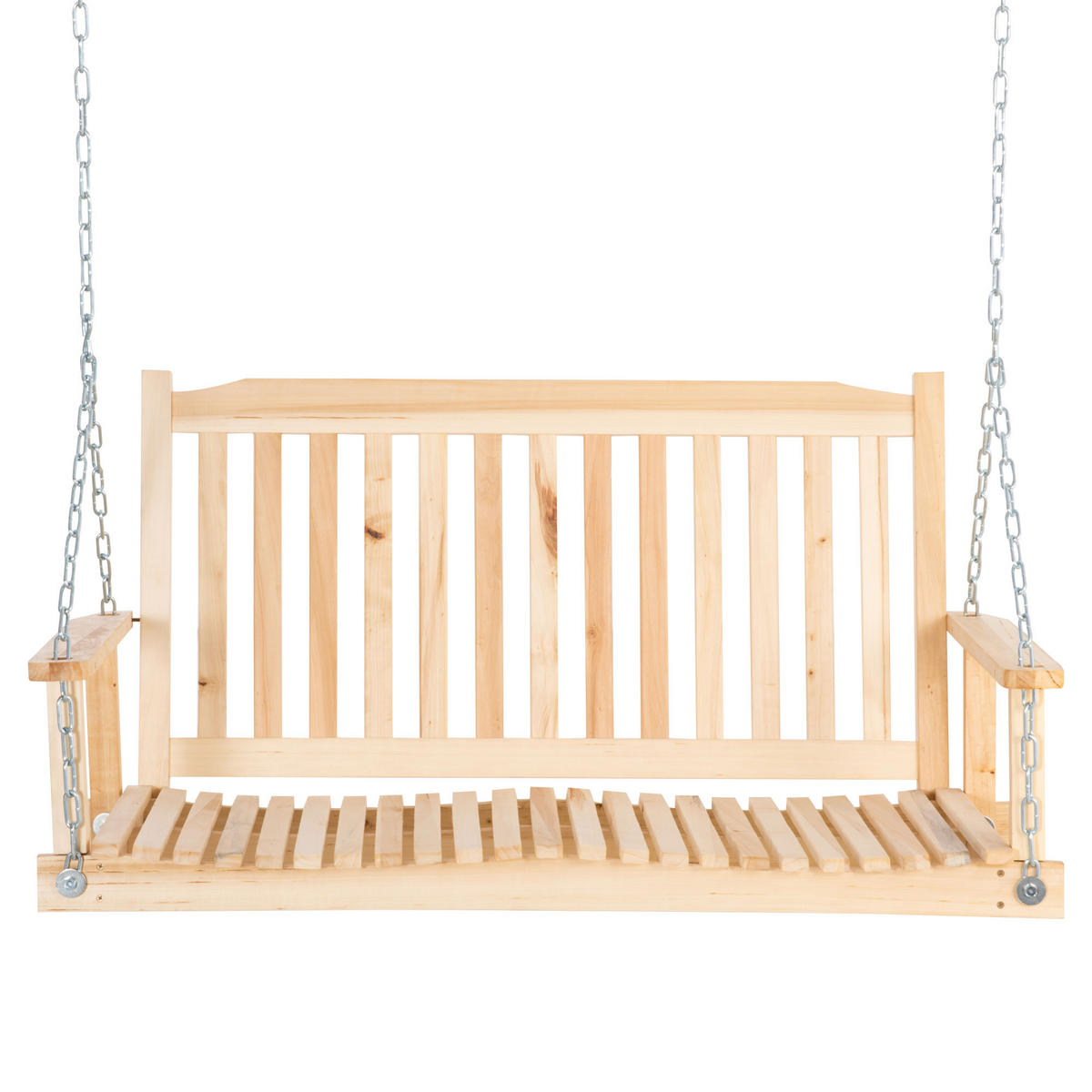 HÄNGEBANK DE-07012 2-Sitzer, Massivholz, wetterfest Natur - Naturfarben, Holz (69/60/117cm) - ComfortXL