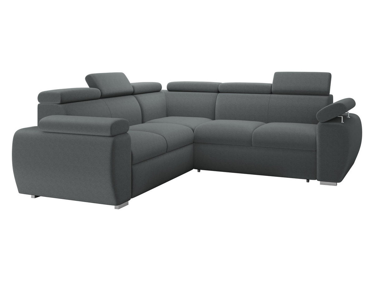 ECKSOFA Boston Maxi - Chromfarben/Grau, Holz/Textil (260/260cm) - MIRJAN24
