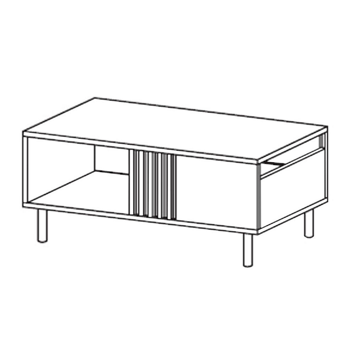 COUCHTISCH Madis sand grange eiche / anthrazit 100,1 cm / 60 cm / 43,2 cm - Braun, Holz/Holzwerkstoff (60/100/43cm) - Feldmann-Wohnen