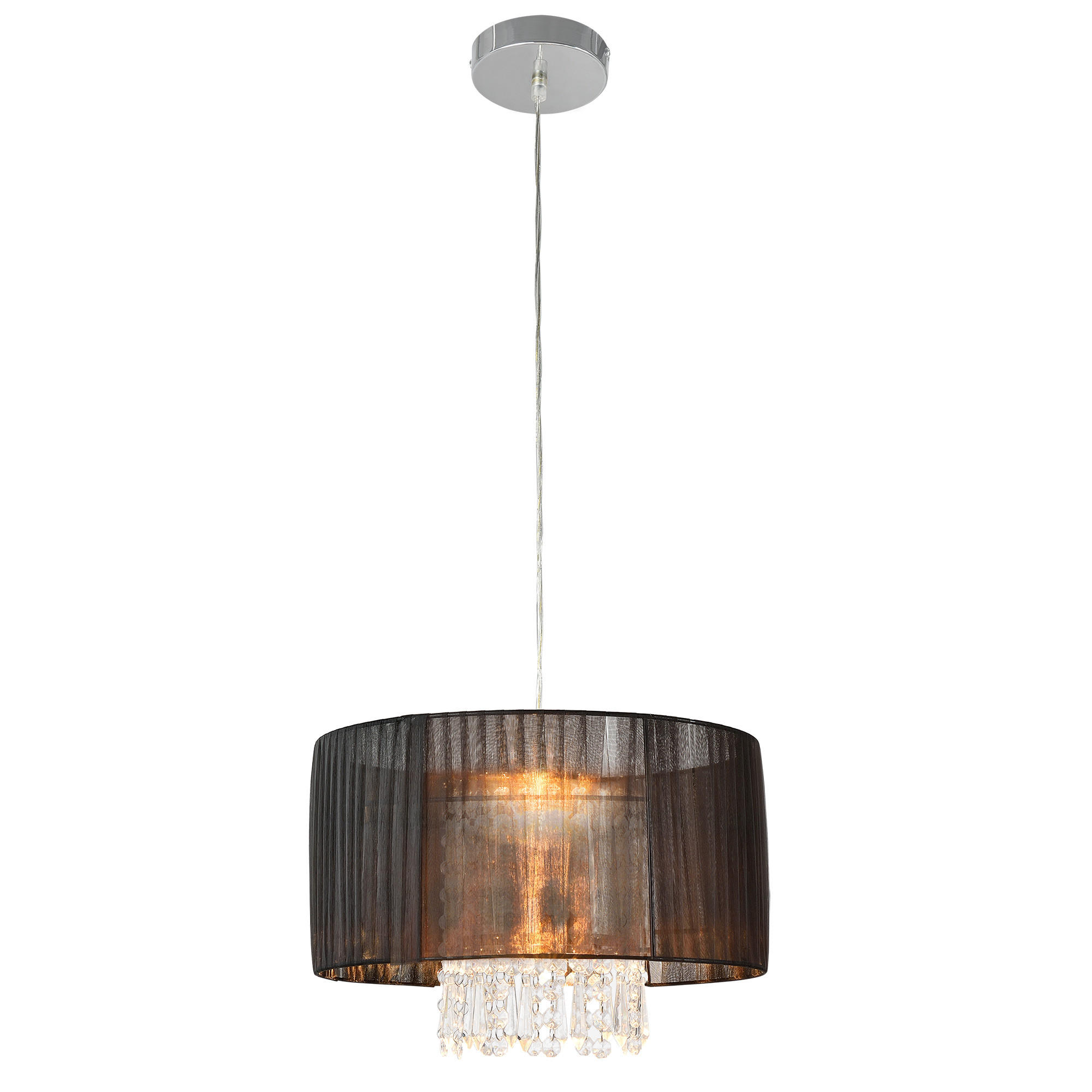 KRONLEUCHTER Barock - Schwarz, Metall (35/35/18cm) - lux.pro