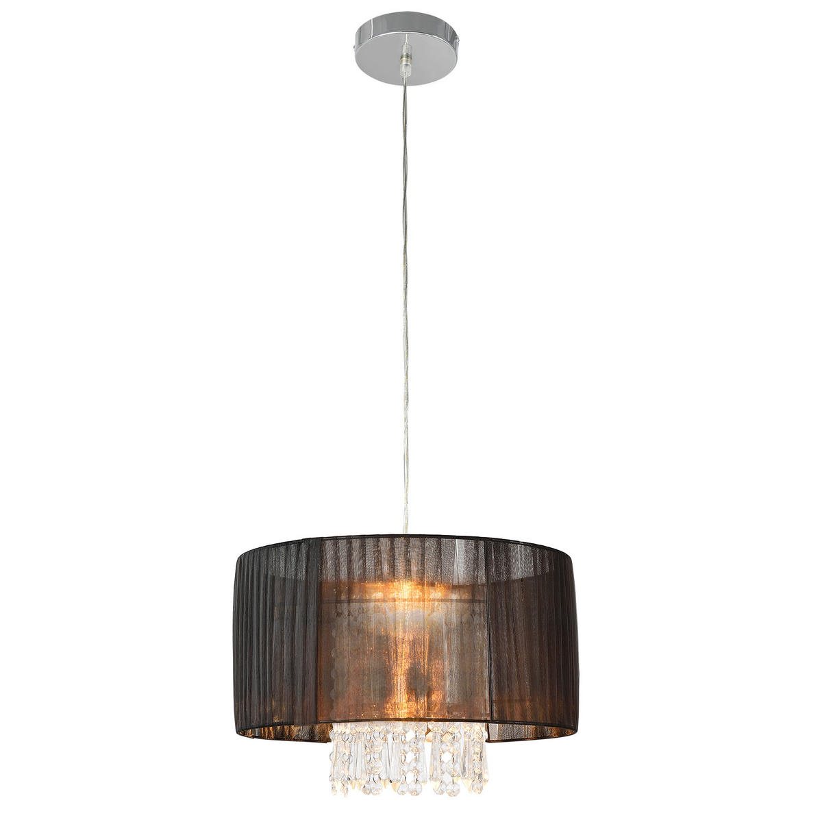 KRONLEUCHTER Barock - Schwarz, Metall (35/35/18cm) - lux.pro