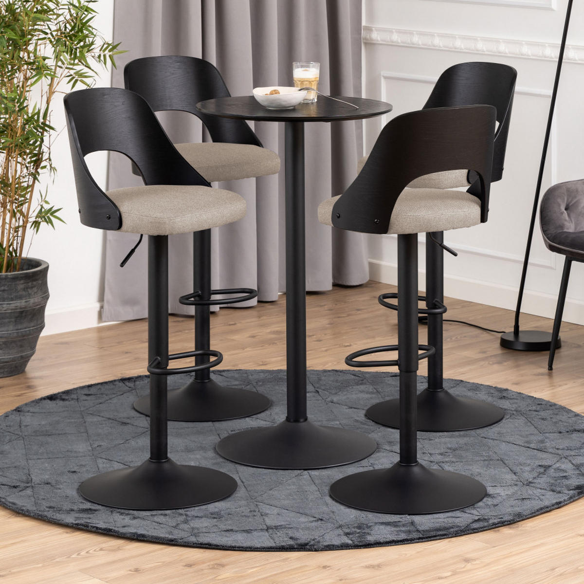 BARHOCKER - Beige - 2er-Set - Beige, Textil (47/113/50cm) - Drawer