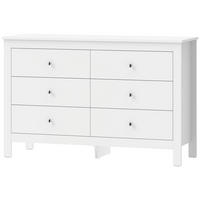 KOMODA MDF bílá - bílá/niklová, kov/kompozitní dřevo (39.5/75.5/118cm) - HOMCOM