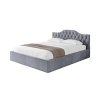 POLSTERBETT mit Bettkasten und Lattenrost, Boxbett ohne Matratze - FALIO-V1 180x200 Grau - Grau, Holzwerkstoff/Textil (180/200cm) - ALTDECOR