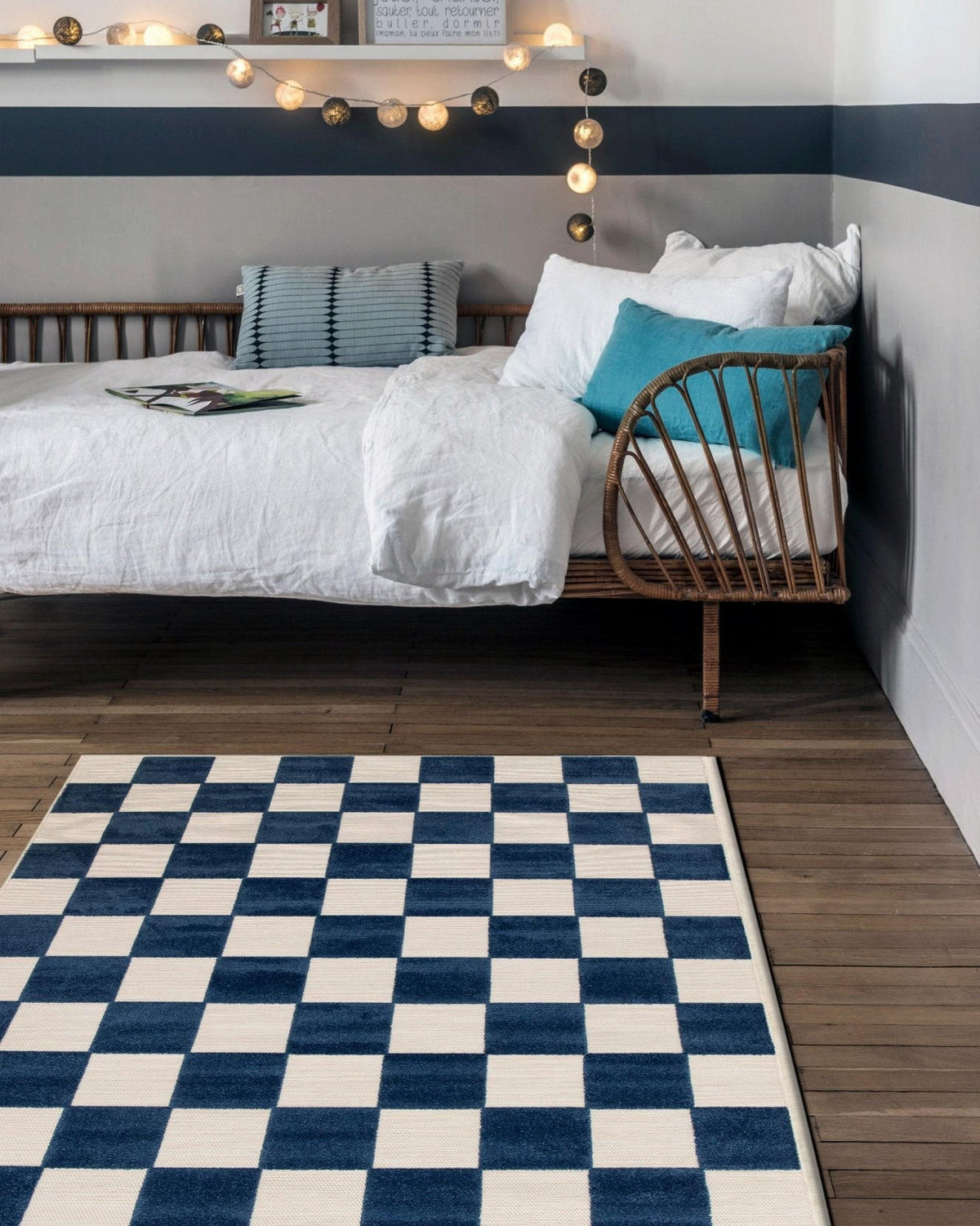 KINDERTEPPICH mit geschnitztem effekt blau - Blau, Textil (120/170cm) - AFK Living