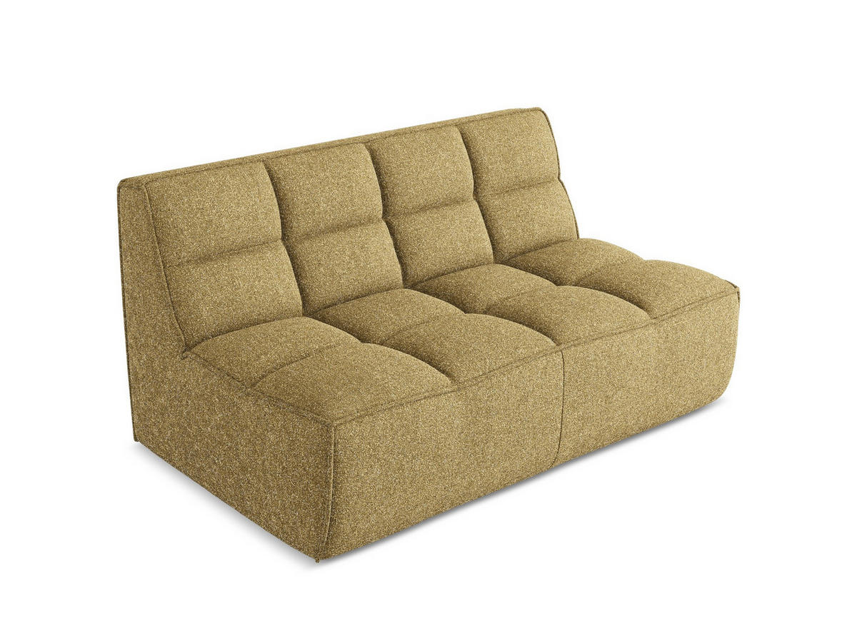2-SITZER-SOFA Strukturstoff Stoff Gelb - Currygelb/Gelb, Kunststoff/Textil (160/75/93cm) - Makamii