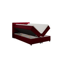 BOXBETT Diamaro 140x200 cm mit Bettkasten und Topper - Rot - Rot, Holz (140/200cm) - Panda Möbel