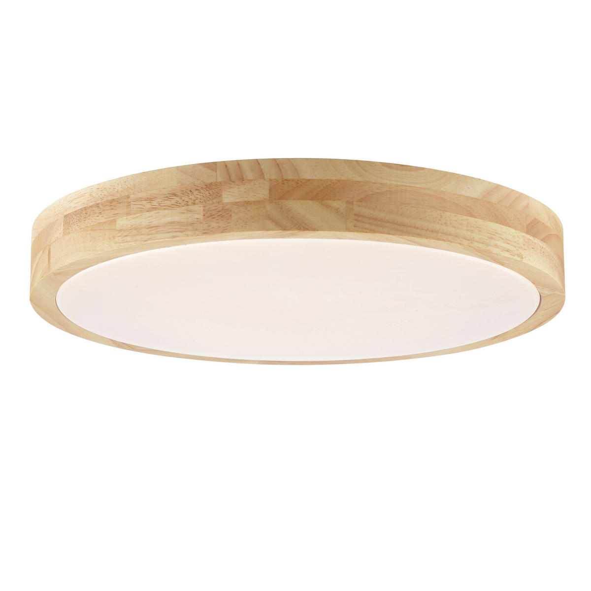 LED DECKENLEUCHTE Moreen Holz hell/Weiß 34/34/6,8 cm - Multicolor, Metall (34/34/6.8cm) - Brilliant