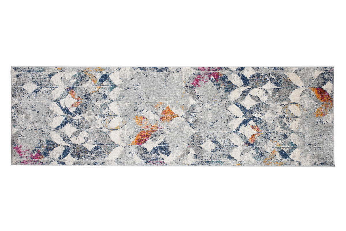 TEPPICHLÄUFER LAZUR Grau Weiß 70/200 cm - Grau, Textil (70/200cm) - Tapiso