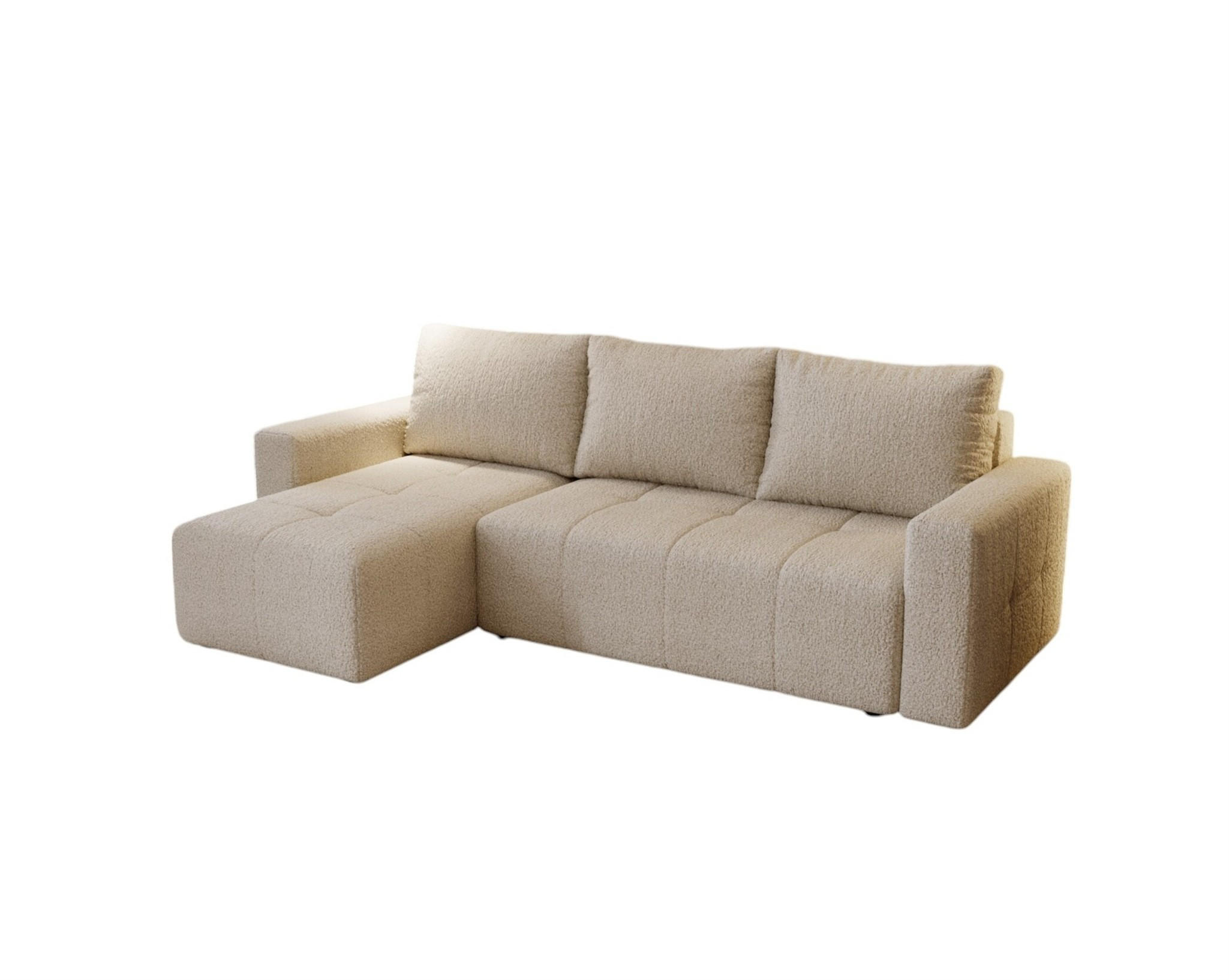 Fun Möbel Ecksofa Beige 231x142 cm
