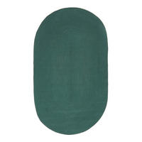 TEPPICH geflochten oval 50/80 cm - Waldgrün, Textil (50/80cm) - Homescapes