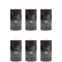 DUFTKERZE ZART - Schwarz - XL - 95 Std. - 6er set - Schwarz, Paraffin (10/15cm) - J-Line