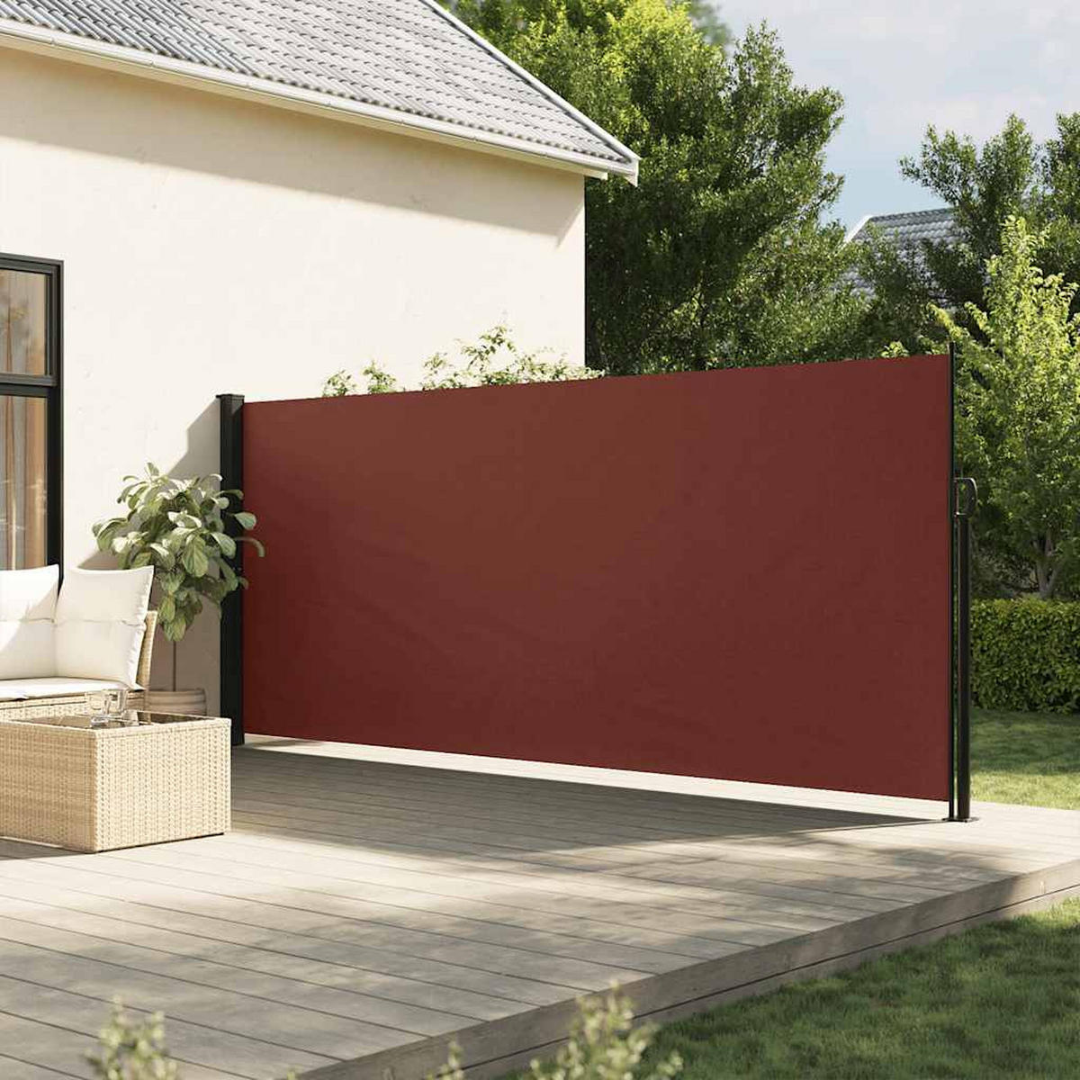SEITENMARKISE Ausziehbar Braun 180x600 cm - Braun, Textil (600/180/600cm) - furnicato