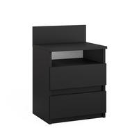 NACHTTISCH Monty Schwarz 39.6 x 59.1 cm - Schwarz, Holzwerkstoff (32.3/59.1/39.6cm) - Vicco