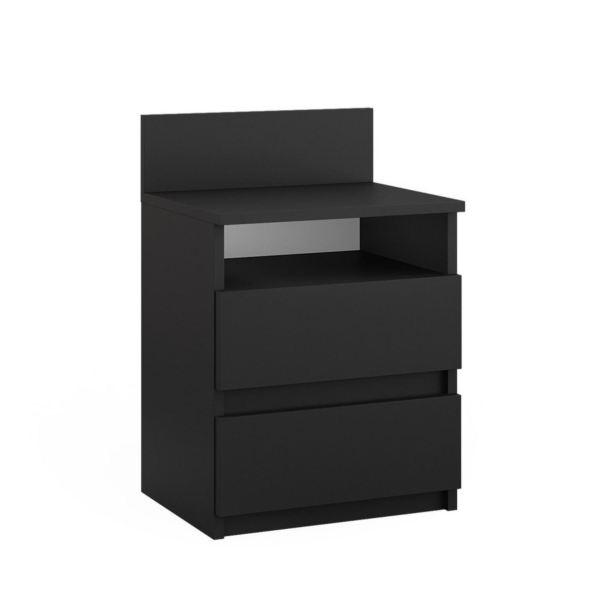 NACHTTISCH Monty Schwarz 39.6 x 59.1 cm - Schwarz, Holzwerkstoff (32.3/59.1/39.6cm) - Vicco