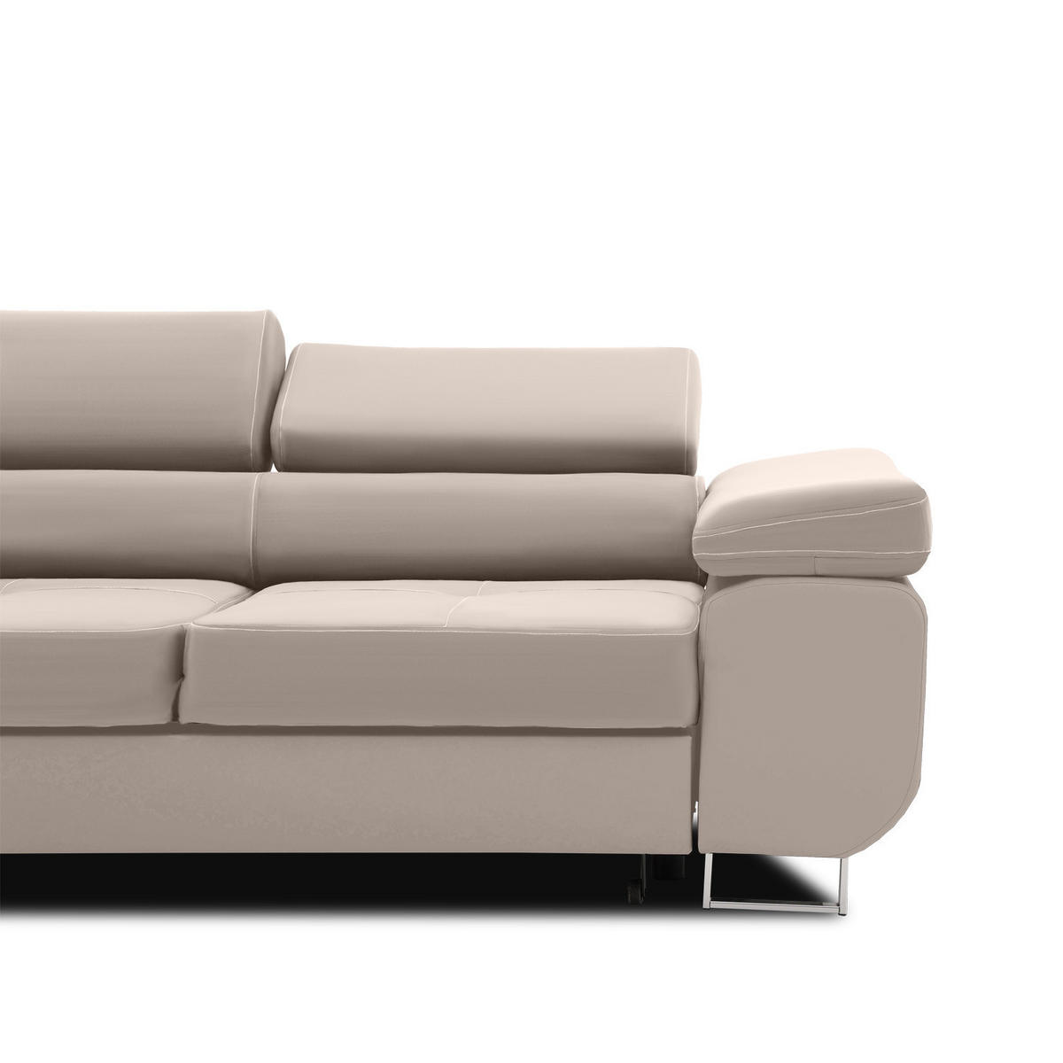 SOFA 2-SITZER MIT SCHLAFFUNKTION RIGATTO Beige - Beige, Textil (100/71/209cm) - Mebligo