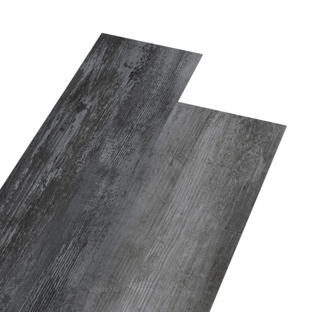 VINYLBODEN PVC-Dielen selbstklebend Glänzend Grau 5,02m² - Hellgrau, Kunststoff (91.5/15.2/1.3cm) - DELUKE