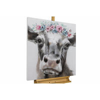 ÖLGEMÄLDE 80/80 cm - Braun, Holz/Textil (1.4/80cm) - KUNSTLOFT