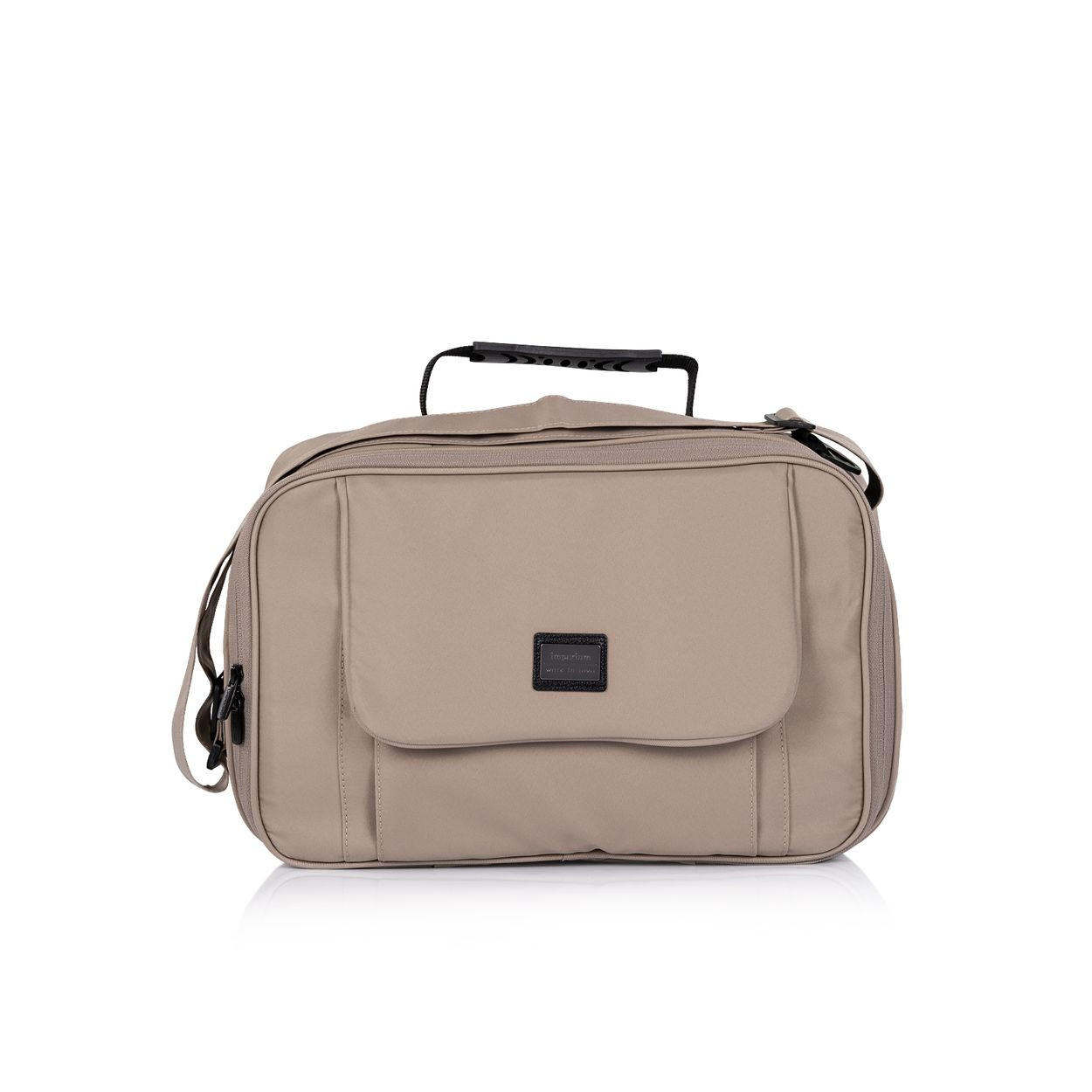 WICKELTASCHE CHBAG026 beige großes Hauptfach, Vordertasche, Unisex-Design, viel Stauraum - Beige, Textil (40/27/8cm) - Chipolino