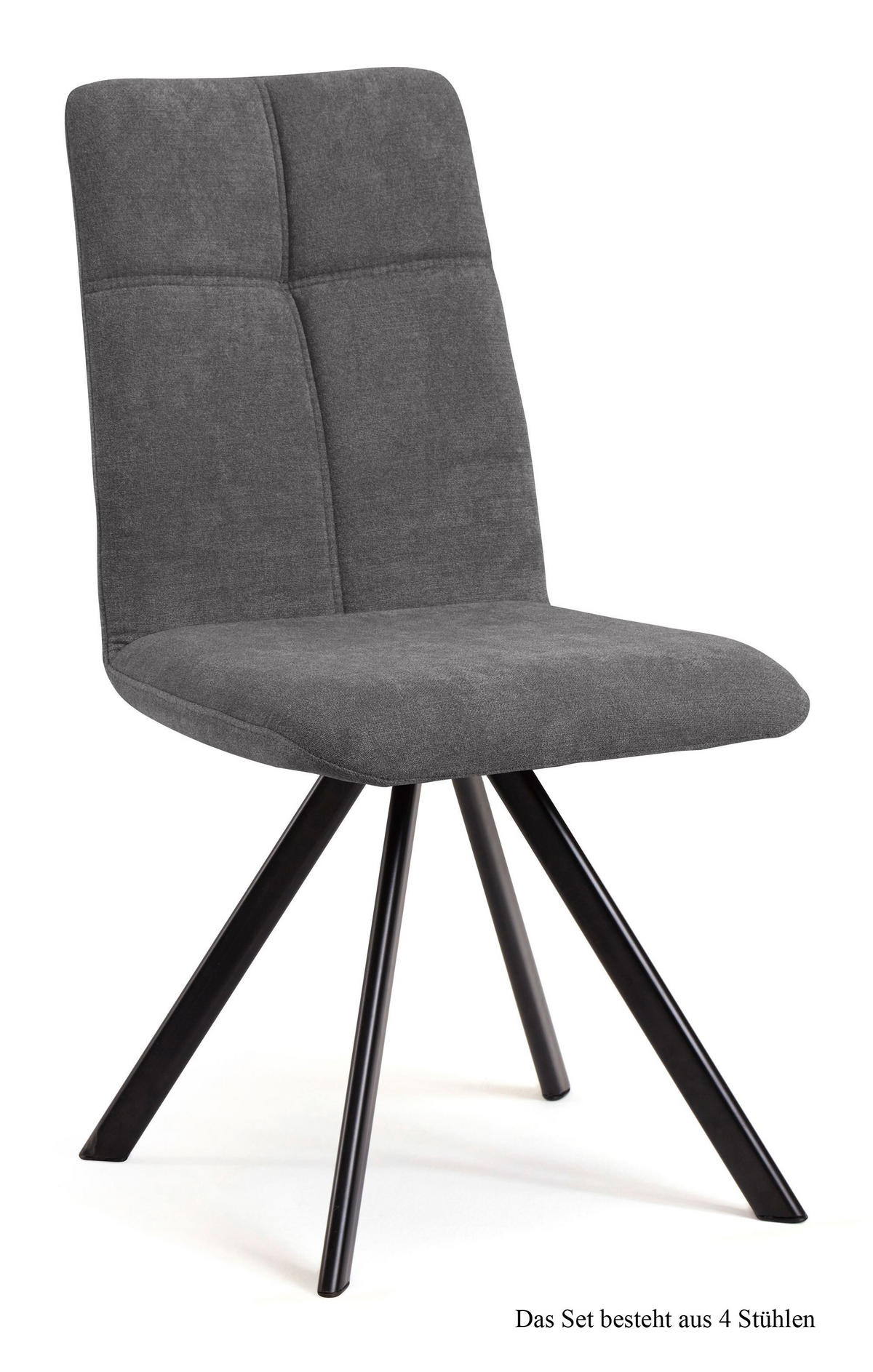 ESSZIMMERSTUHL (4er-Set) Davyd 47x92x60 Schwarz/Grau - Schwarz/Grau, Kunststoff (60/92/47cm) - 58aufmkessel